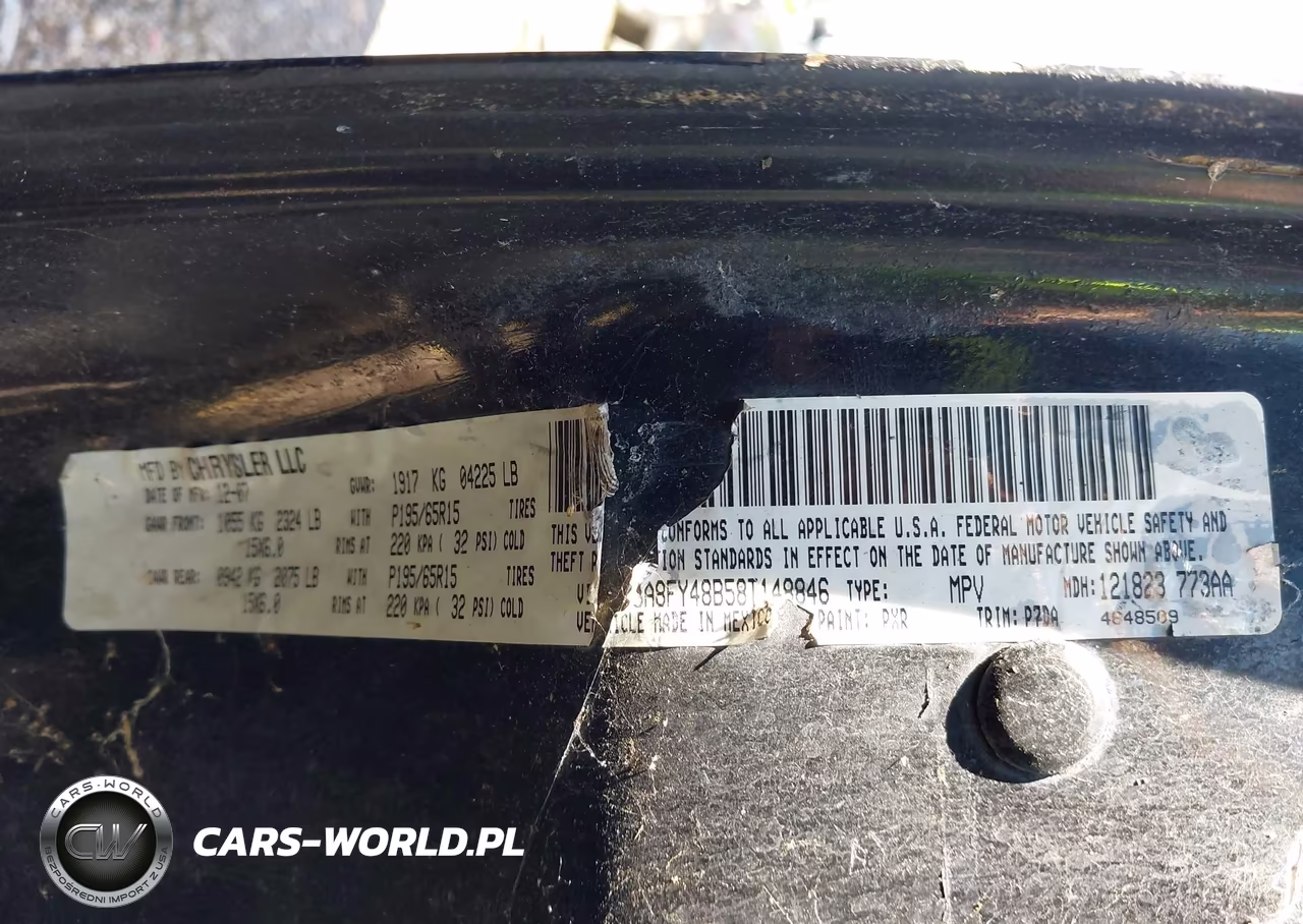 2008 Chrysler Pt Cruiser Lx VIN:3A8FY48B58T148846 - 9