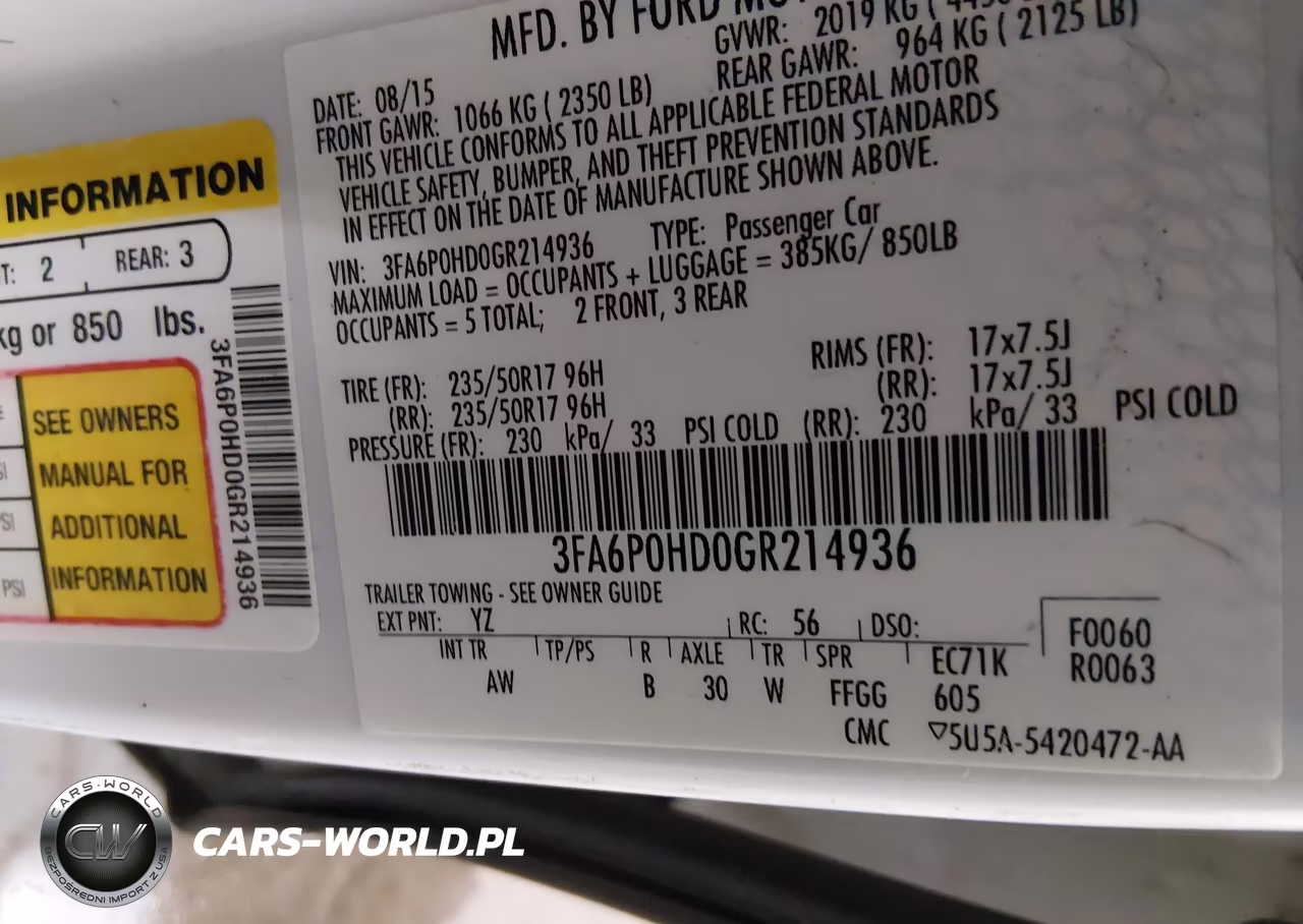 2016 Ford Fusion Se VIN:3FA6P0HD0GR214936 - 9