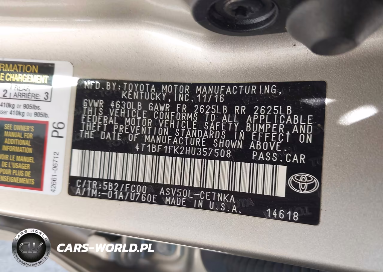 2017 Toyota Camry Le VIN:4T1BF1FK2HU357508 - 9