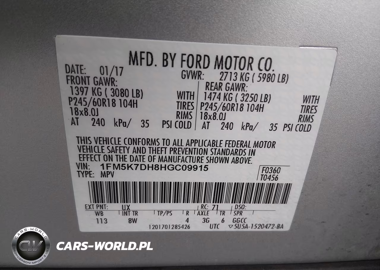 2017 Ford Explorer Xlt VIN:1FM5K7DH8HGC09915 - 9