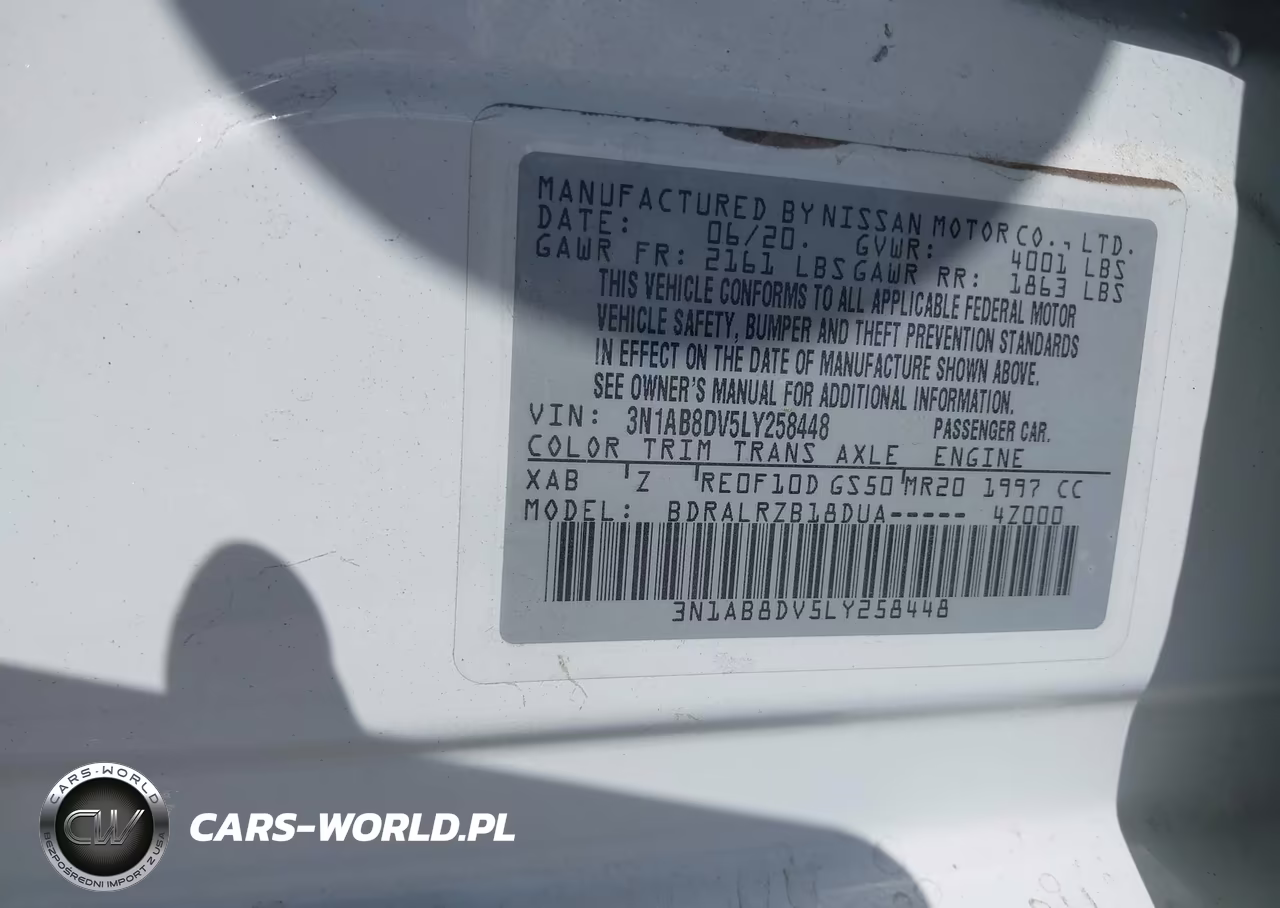 2020 Nissan Sentra Sr Xtronic Cvt VIN:3N1AB8DV5LY258448 - 9