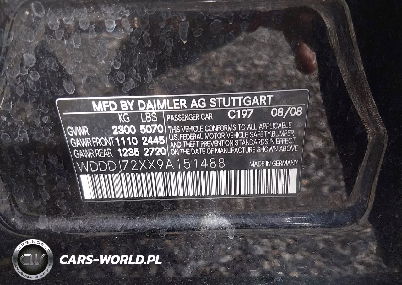 2009 Mercedes-Benz Cls 550 VIN:WDDDJ72XX9A151488 - 9