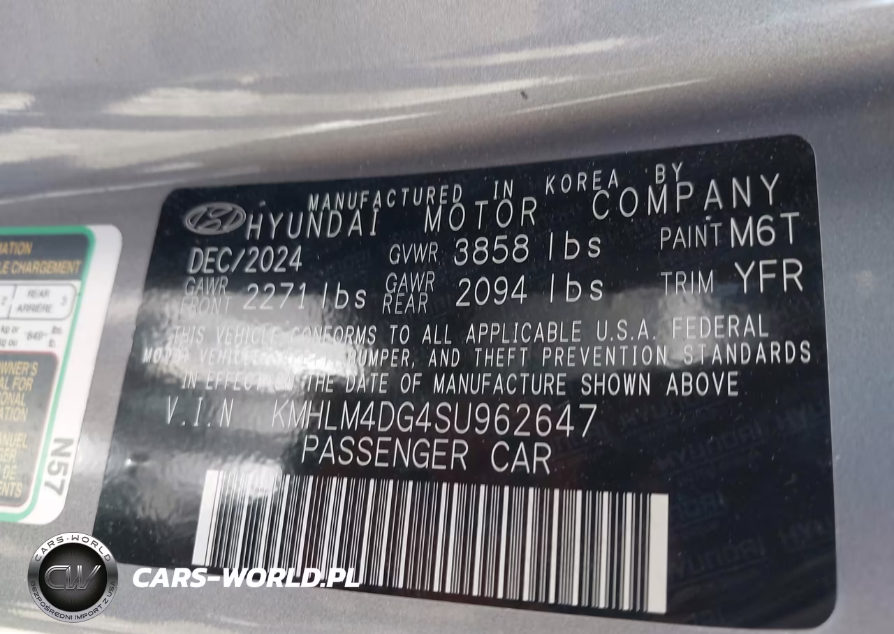 2025 Hyundai Elantra Sel Sport VIN:KMHLM4DG4SU962647 - 9