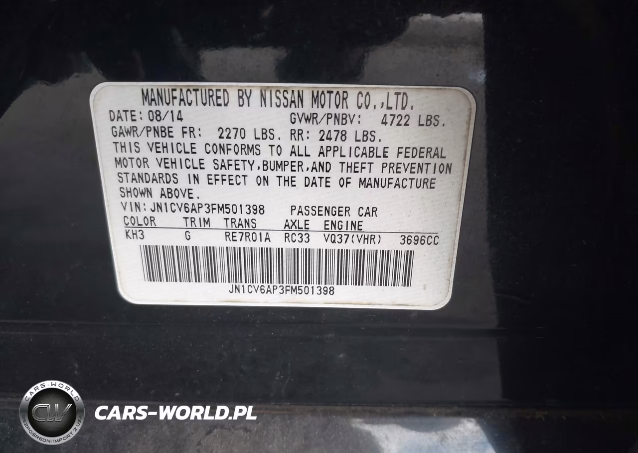 2015 Infiniti Q40 VIN:JN1CV6AP3FM501398 - 9