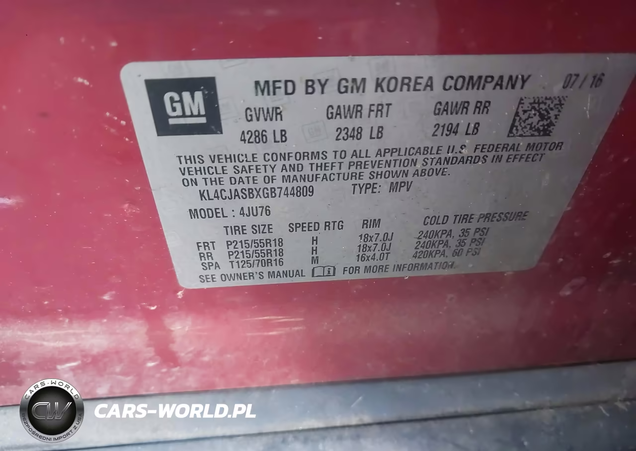 2016 Buick Encore VIN:KL4CJASBXGB744809 - 9