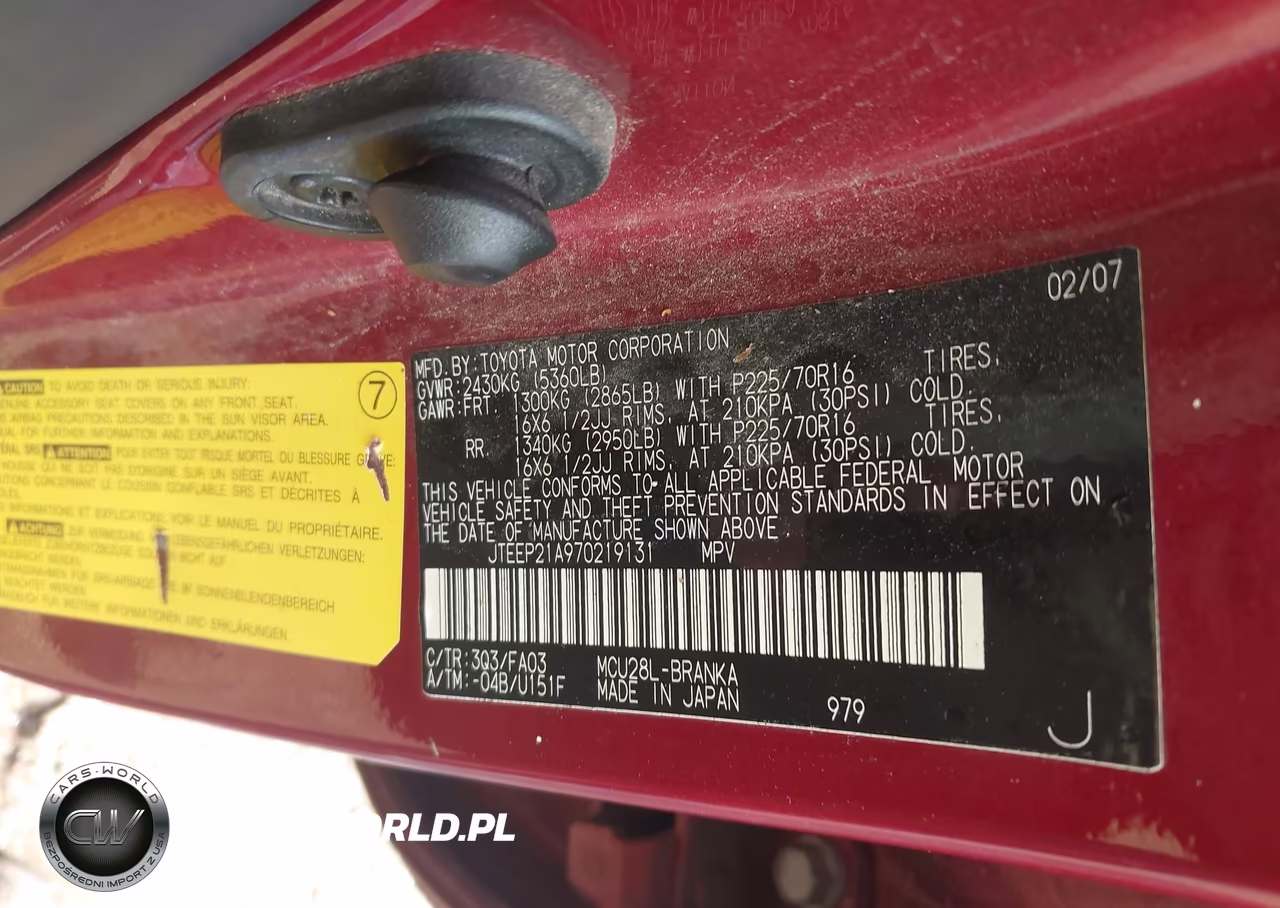 2007 Toyota Highlander V6 VIN:JTEEP21A970219131 - 9