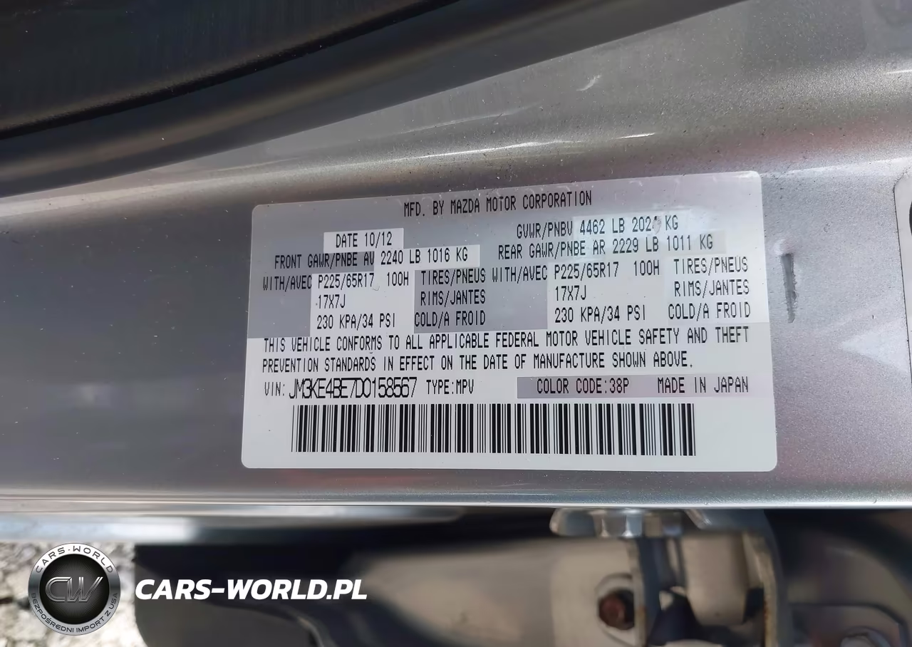 2013 Mazda Cx-5 Sport VIN:JM3KE4BE7D0158567 - 9