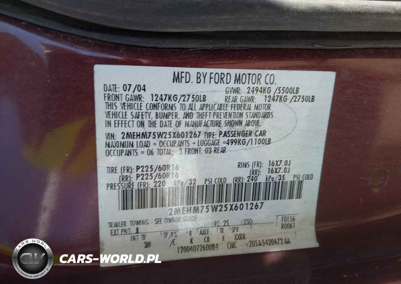 2005 Mercury Grand Marquis Ls-Lse VIN:2MEHM75W25X601267 - 9