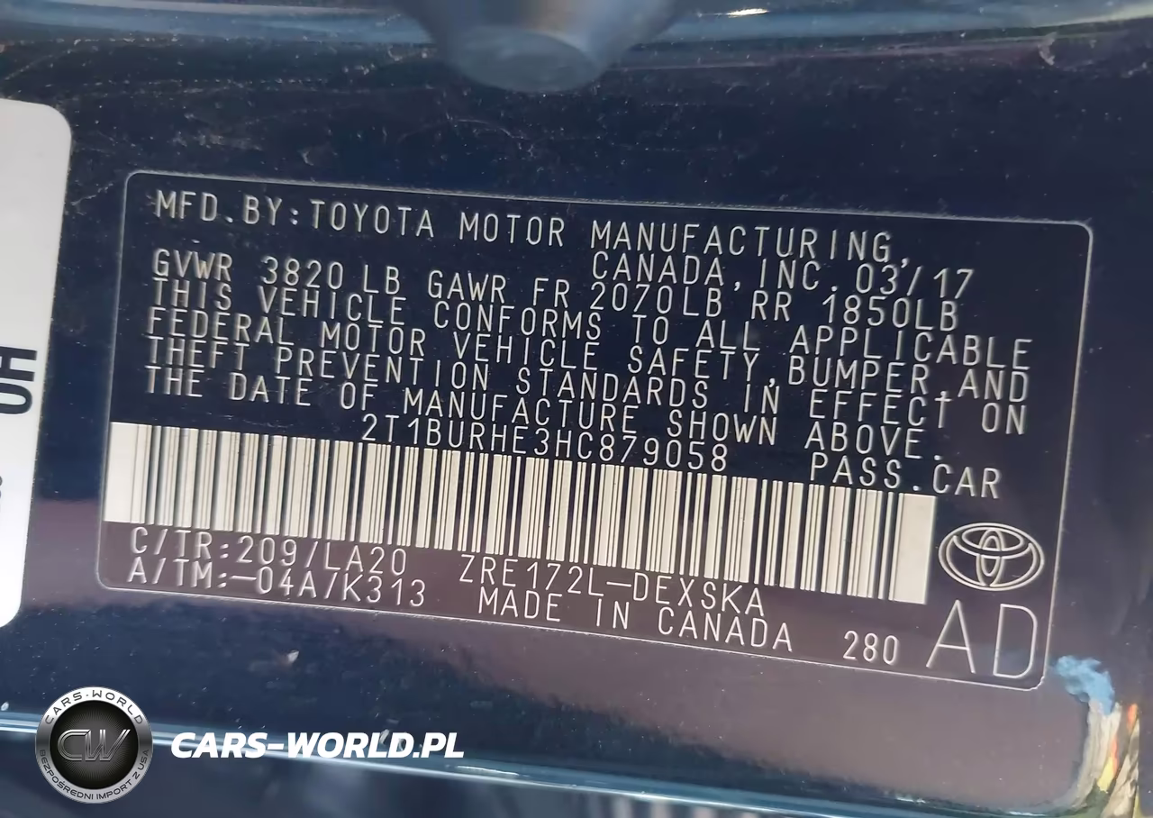 2017 Toyota Corolla Xse VIN:2T1BURHE3HC879058 - 9