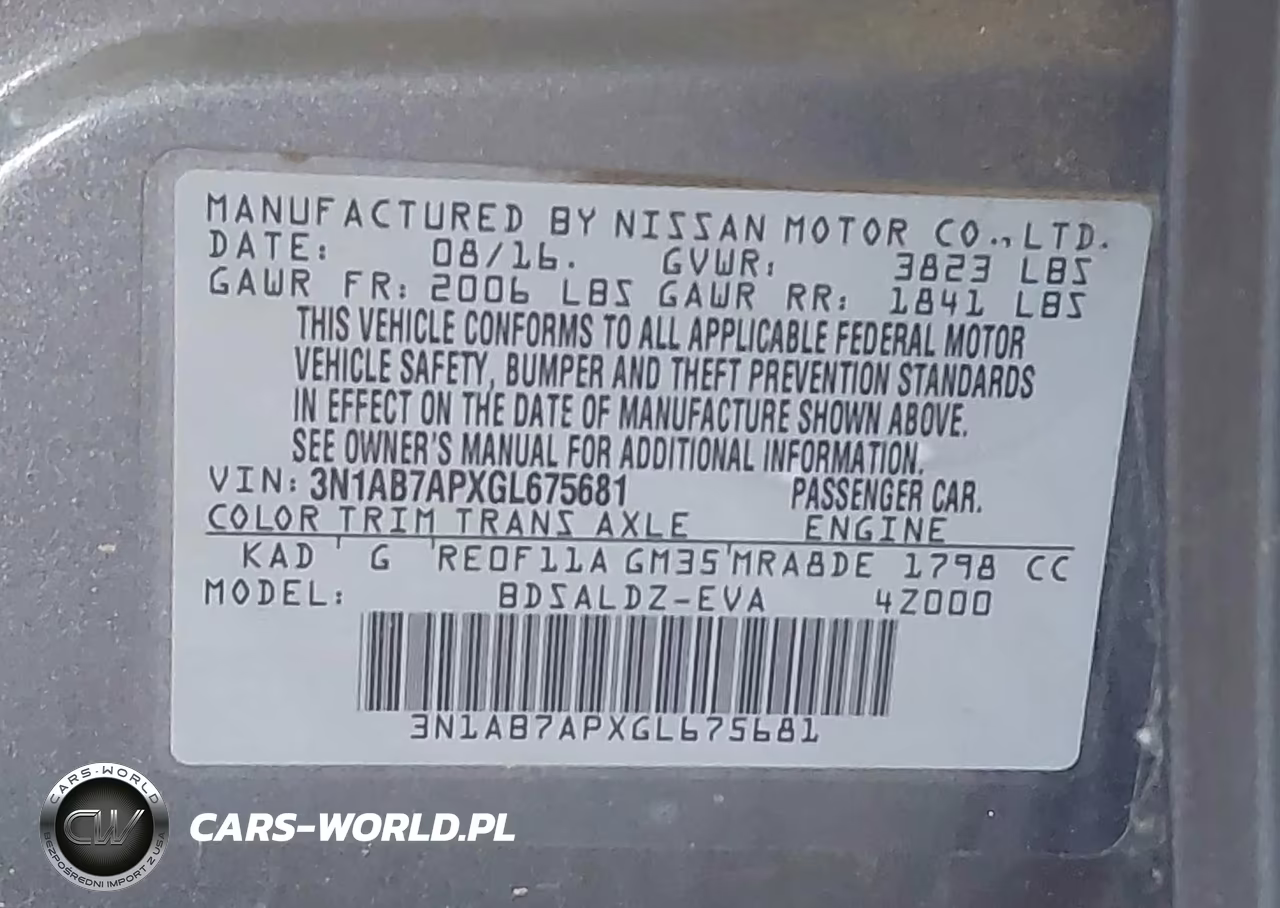 2016 Nissan Sentra Sv VIN:3N1AB7APXGL675681 - 9