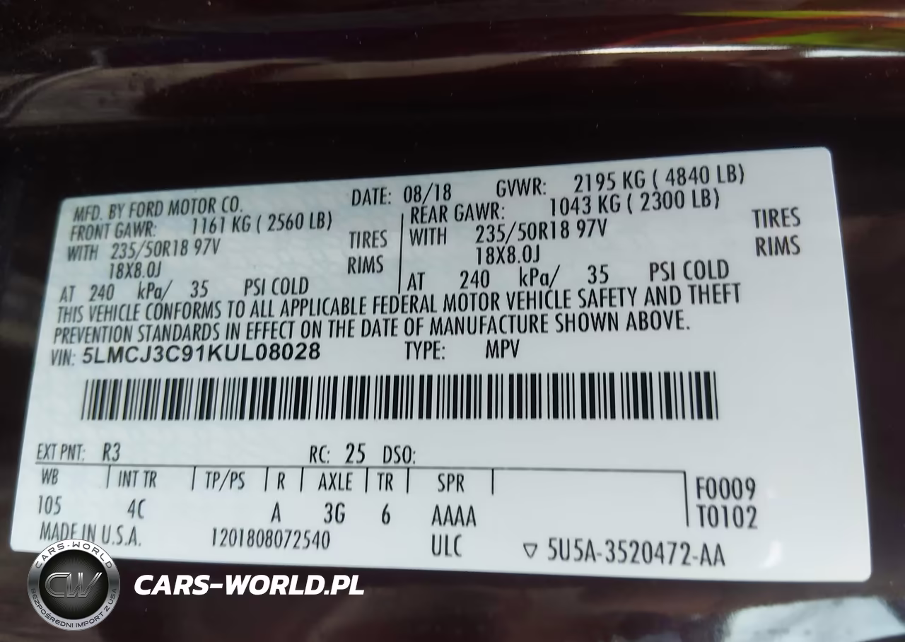 2019 Lincoln Mkc Reserve VIN:5LMCJ3C91KUL08028 - 9