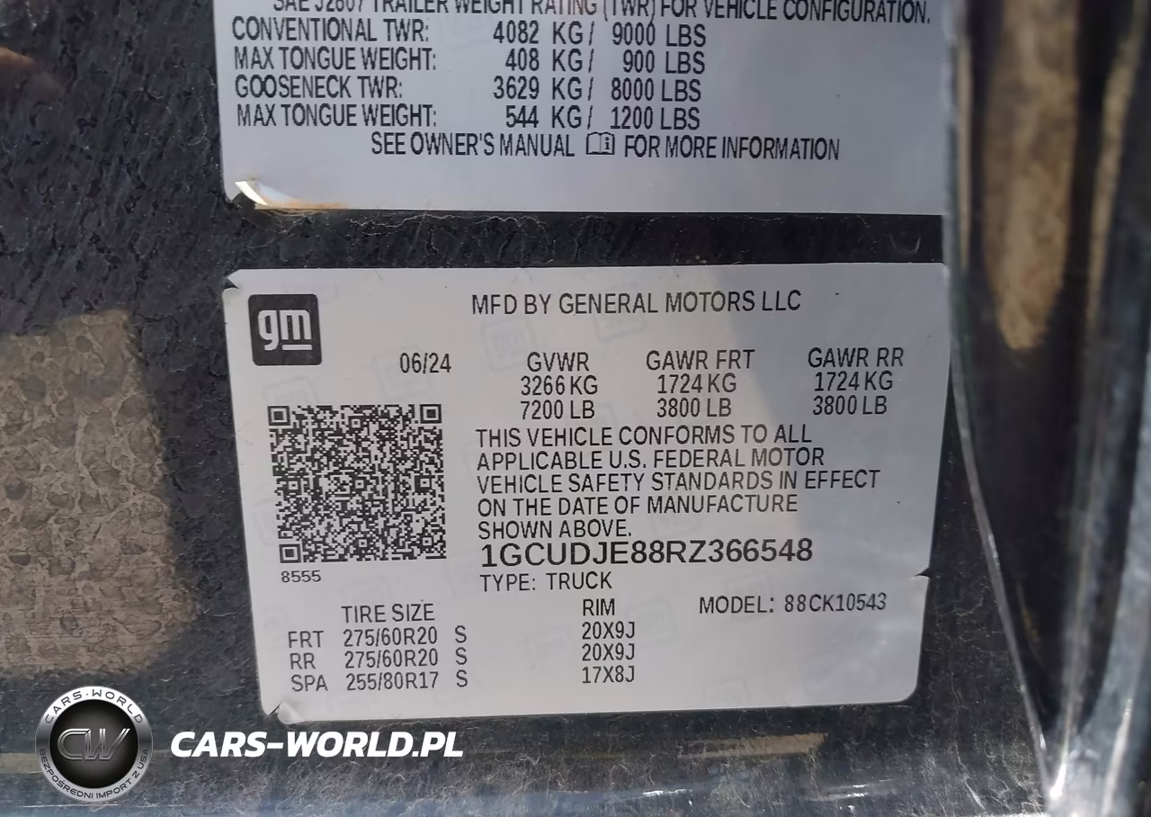 2024 Chevrolet Silverado 1500 VIN:1GCUDJE88RZ366548 - 9