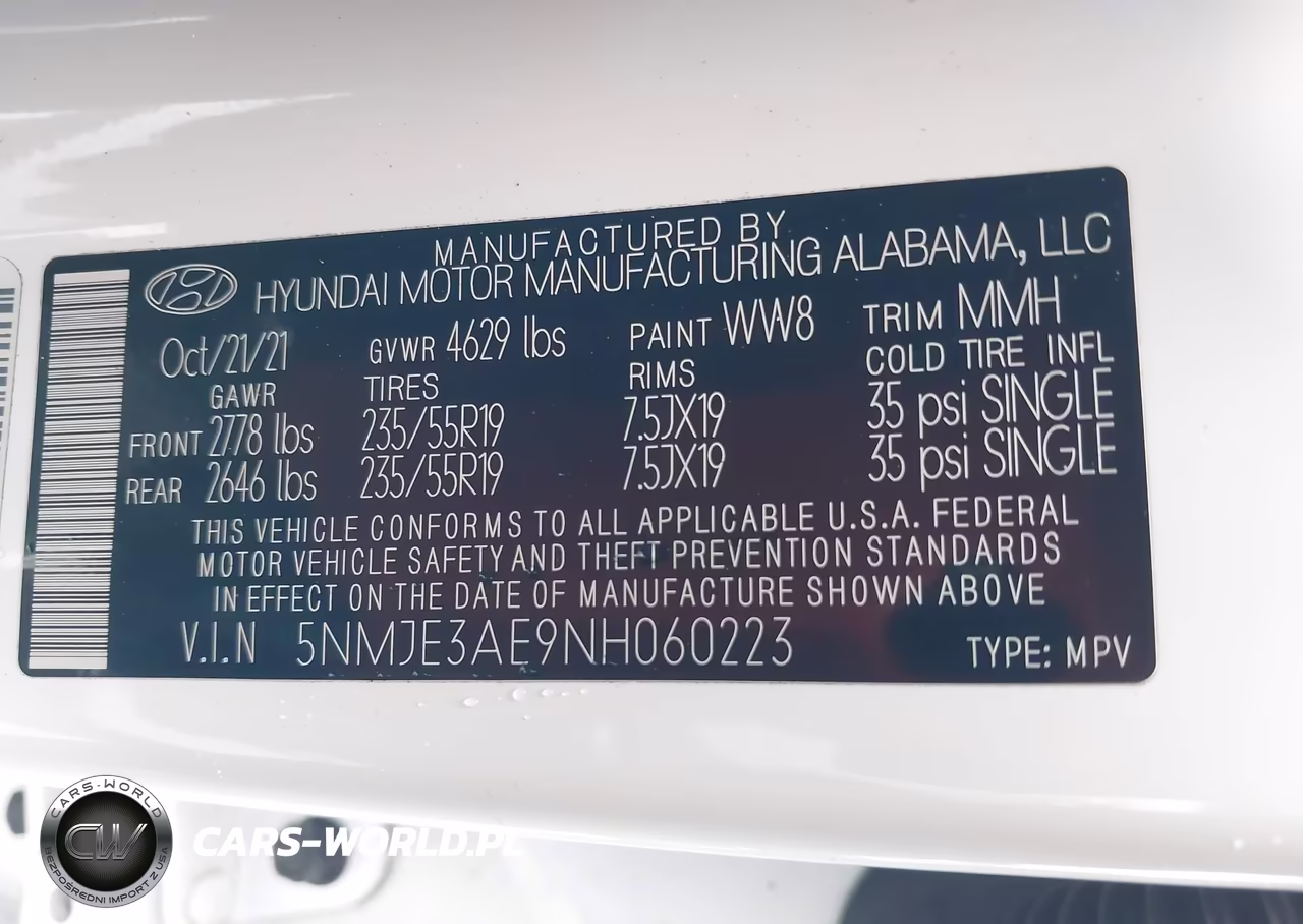 2022 Hyundai Tucson Limited VIN:5NMJE3AE9NH060223 - 9