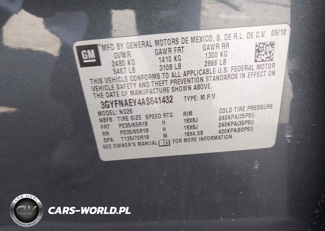2010 Cadillac Srx Luxury Collection VIN:3GYFNAEY4AS641432 - 9