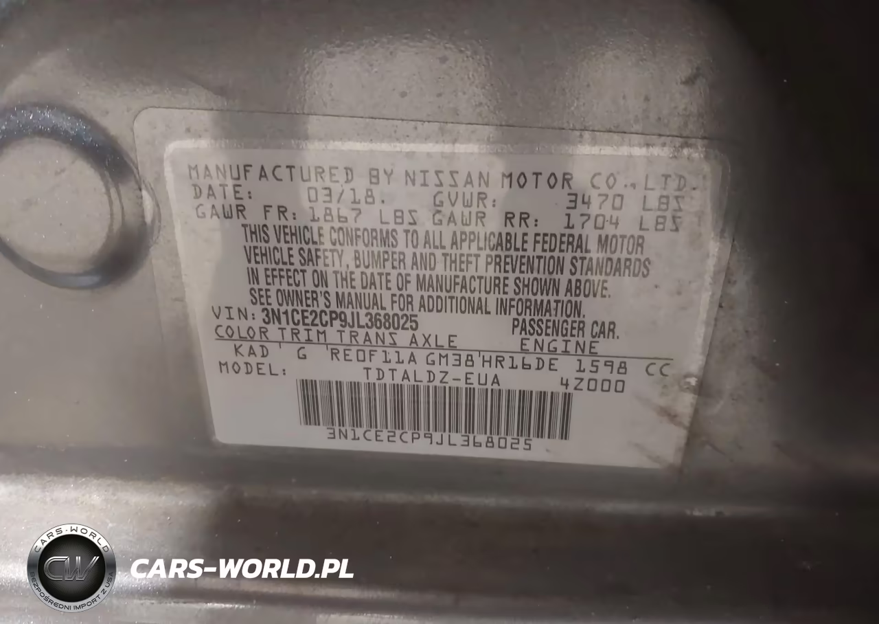 2018 Nissan Versa Note Sv VIN:3N1CE2CP9JL368025 - 9