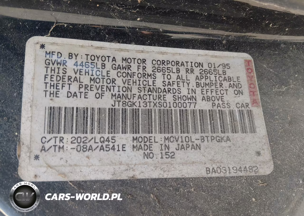 1995 Lexus Es 300 VIN:JT8GK13TXS0100077 - 9