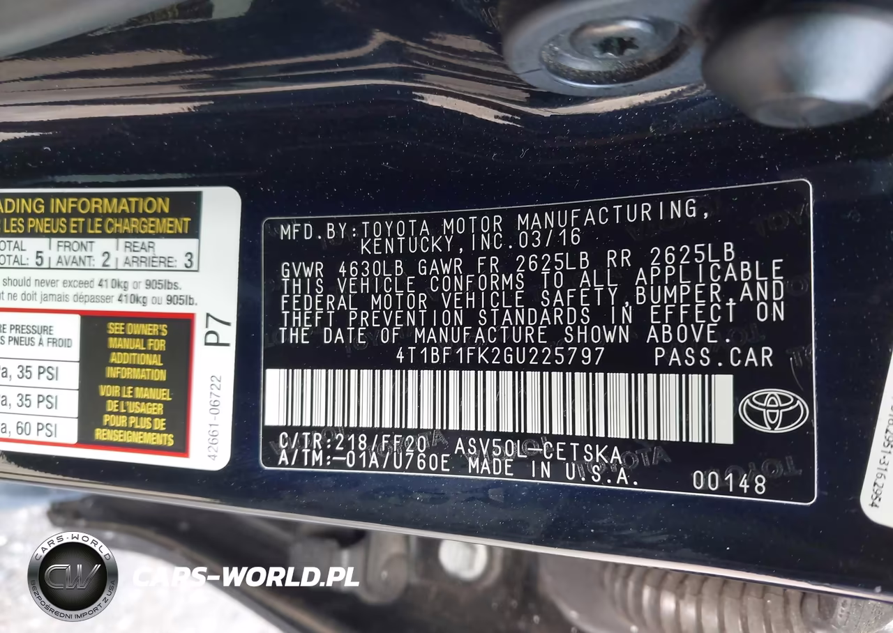 2016 Toyota Camry Se VIN:4T1BF1FK2GU225797 - 9