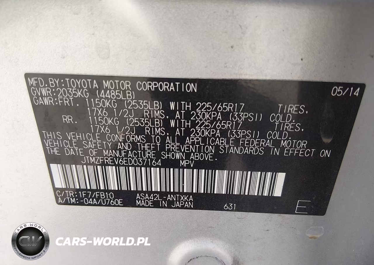 2014 Toyota Rav4 Le VIN:JTMZFREV6ED037164 - 9