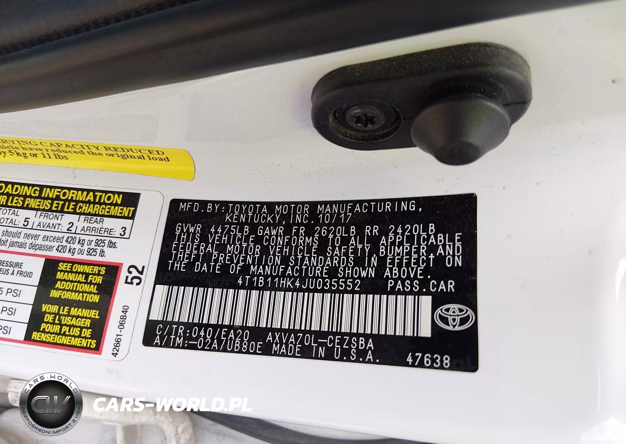 2018 Toyota Camry Se VIN:4T1B11HK4JU035552 - 9