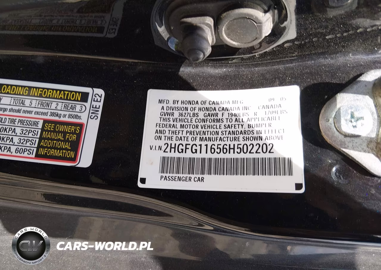 2006 Honda Civic Lx VIN:2HGFG11656H502202 - 9