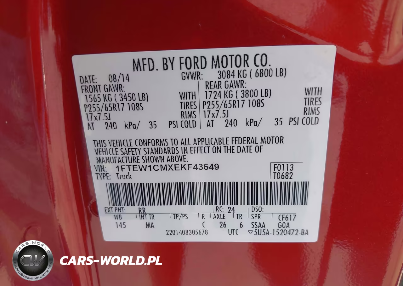 2014 Ford F-150 Xlt VIN:1FTEW1CMXEKF43649 - 9