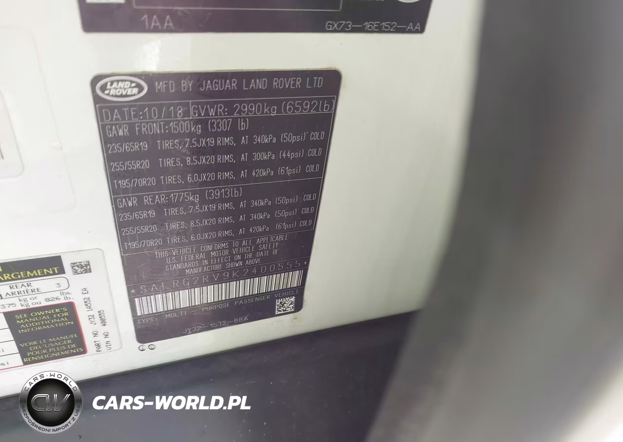 2019 Land Rover Discovery Se VIN:SALRG2RV9K2400555 - 9