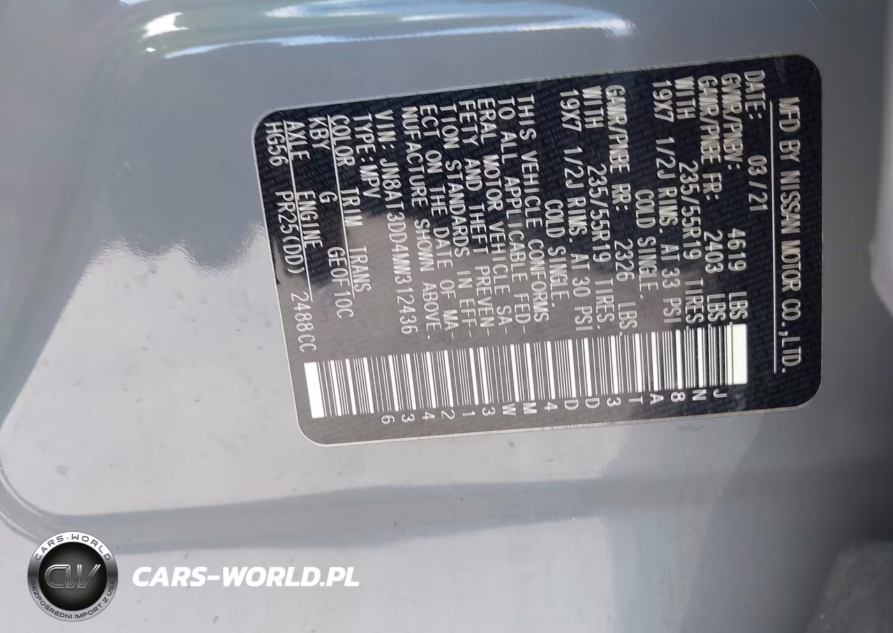 2021 Nissan Rogue Platinum Intelligent Awd VIN:JN8AT3DD4MW312436 - 9