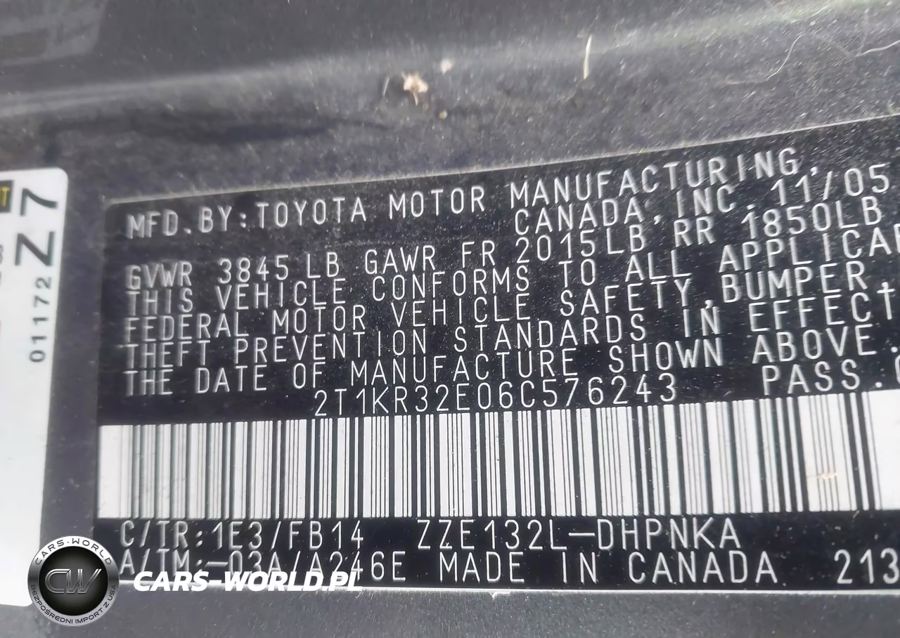 2006 Toyota Matrix Xr VIN:2T1KR32E06C576243 - 9