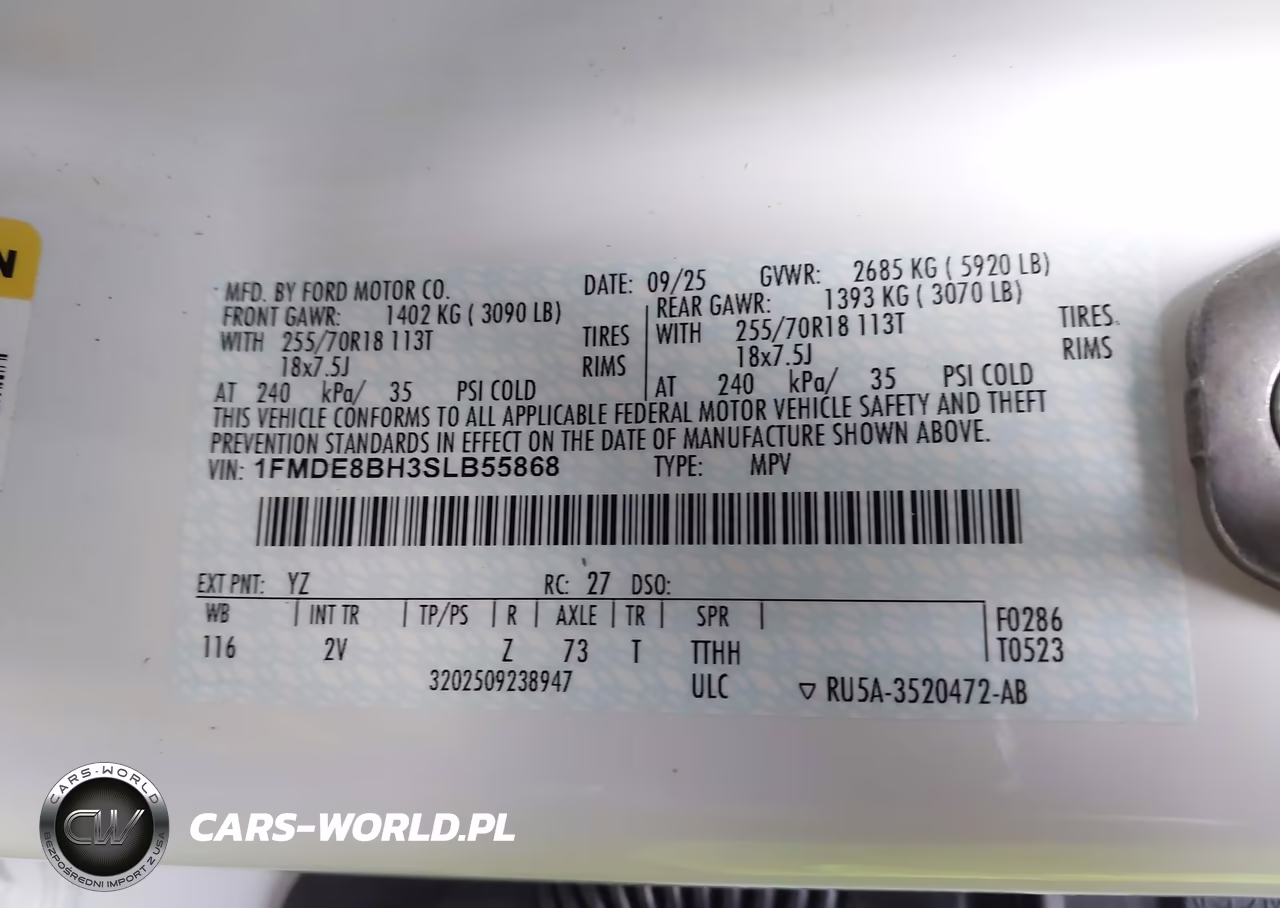 2025 Ford Bronco Outer Banks VIN:1FMDE8BH3SLB55868 - 9