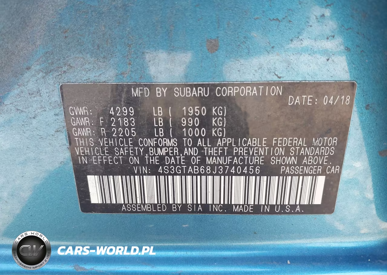 2018 Subaru Impreza 2.0I Premium VIN:4S3GTAB68J3740456 - 9