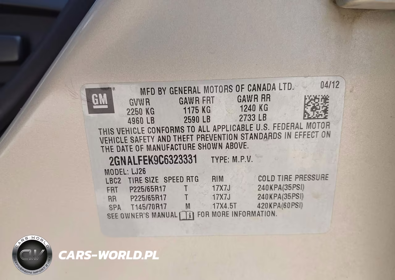2012 Chevrolet Equinox Ltz VIN:2GNALFEK9C6323331 - 9