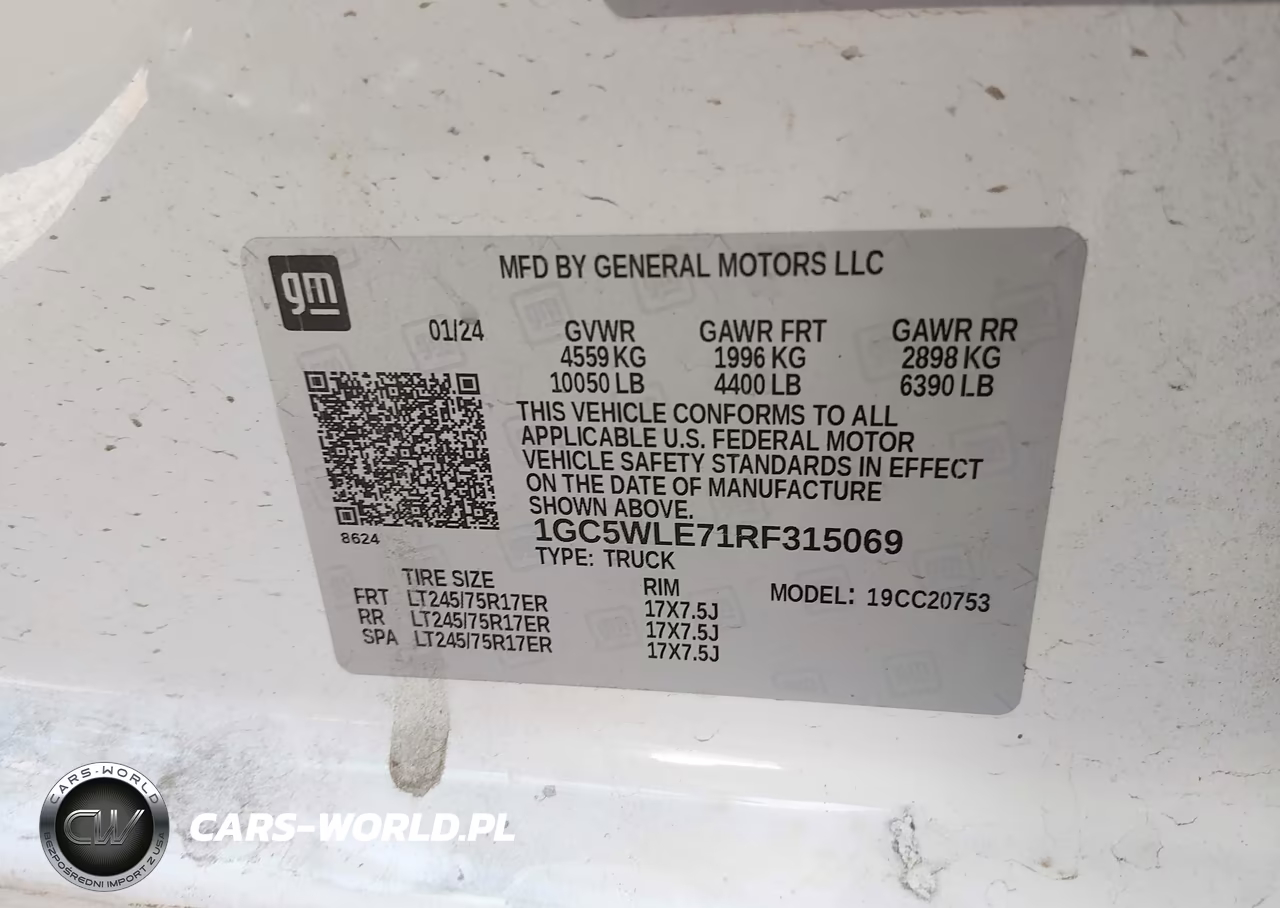 2024 Chevrolet Silverado 2500Hd 2Wd Standard Bed Work Truck VIN:1GC5WLE71RF315069 - 8
