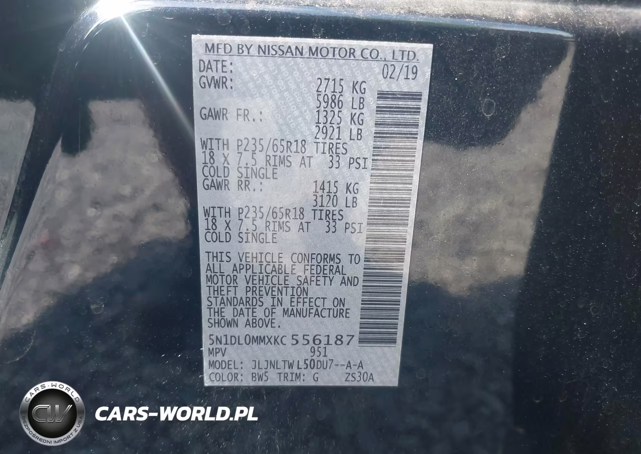 2019 Infiniti Qx60 Luxe VIN:5N1DL0MMXKC556187 - 9