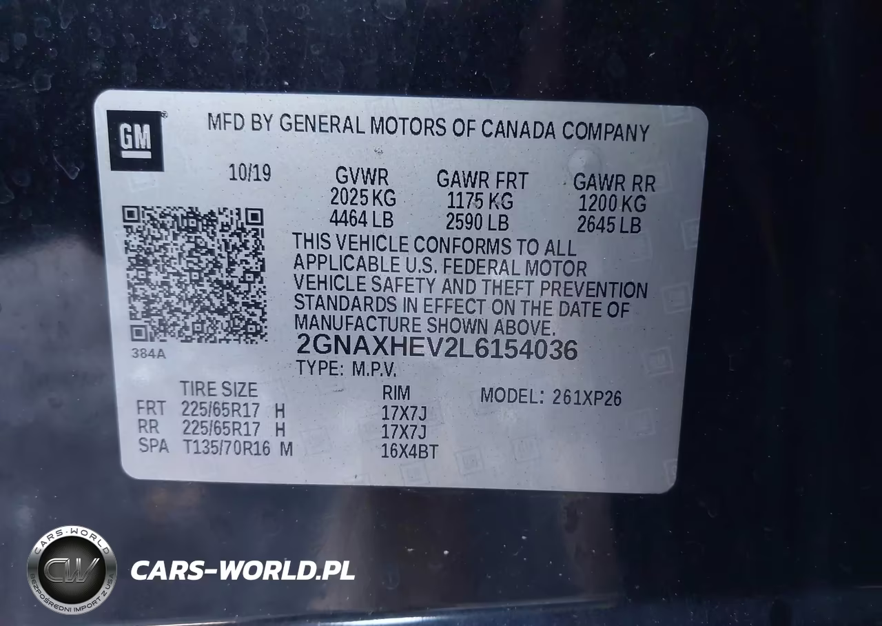2020 Chevrolet Equinox Fwd Ls VIN:2GNAXHEV2L6154036 - 9