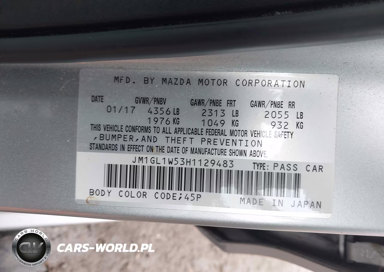 2017 Mazda Mazda6 Grand Touring VIN:JM1GL1W53H1129483 - 9