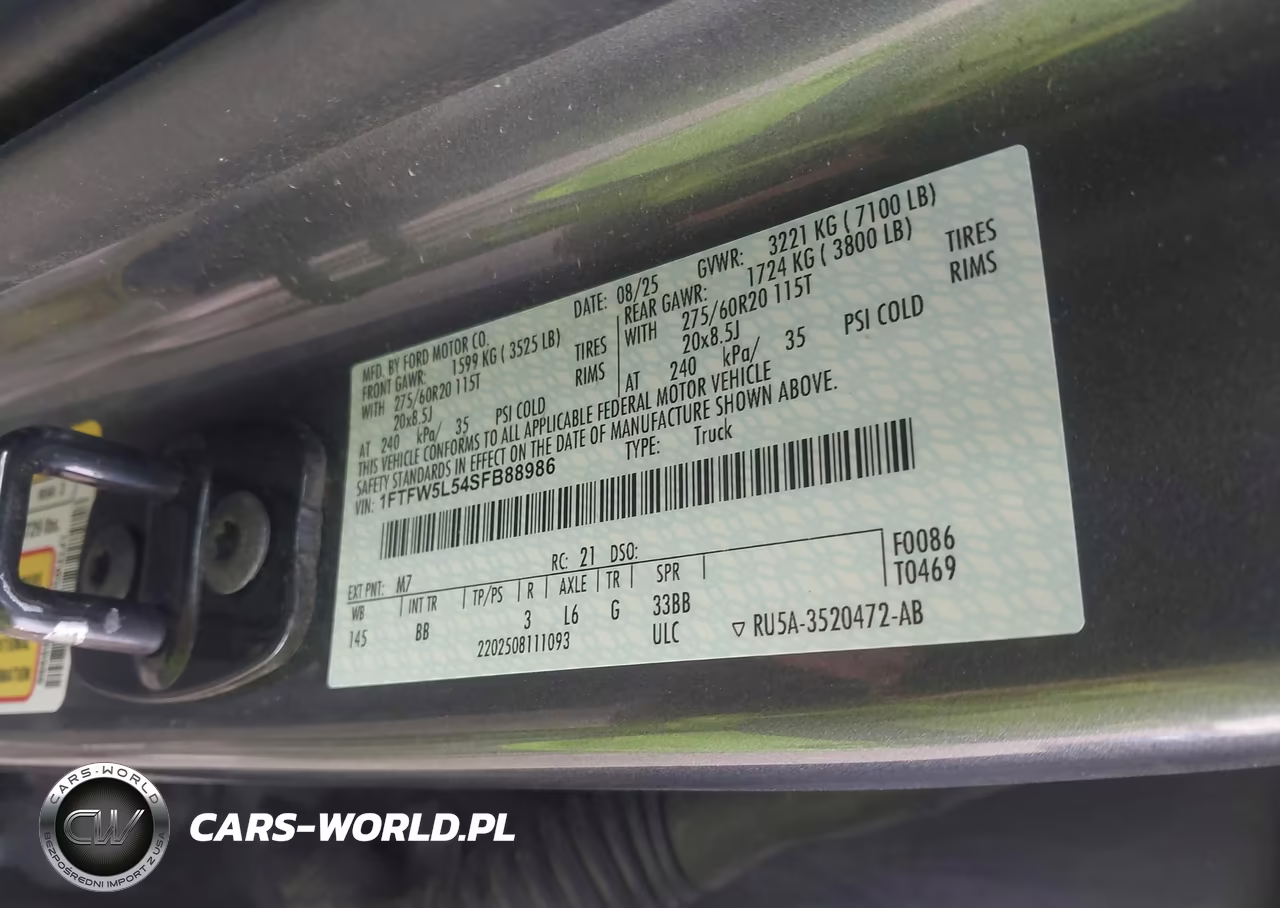 2025 Ford F-150 Lariat VIN:1FTFW5L54SFB88986 - 9