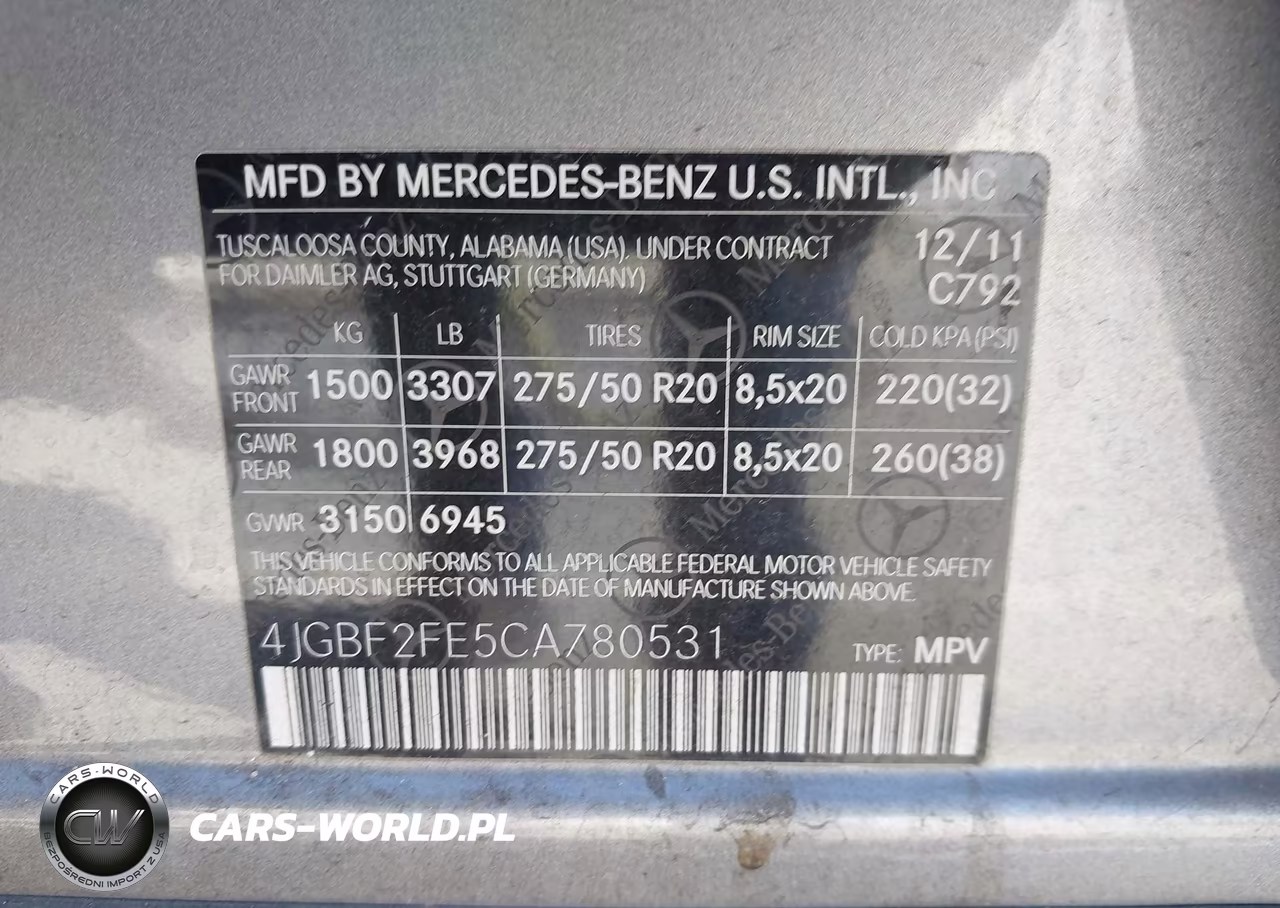 2012 Mercedes-Benz Gl 350 Bluetec 4Matic VIN:4JGBF2FE5CA780531 - 9