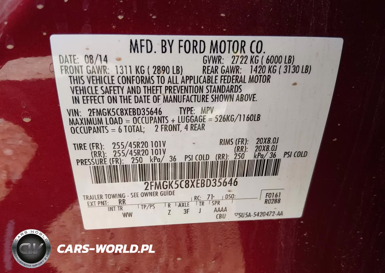 2014 Ford Flex Sel VIN:2FMGK5C8XEBD35646 - 9