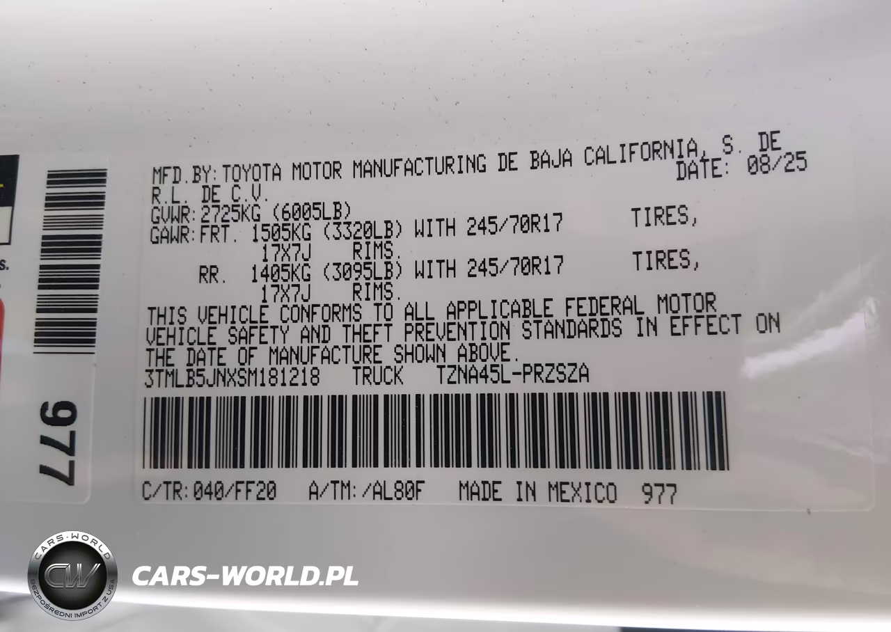2025 Toyota Tacoma Sr5 VIN:3TMLB5JNXSM181218 - 9