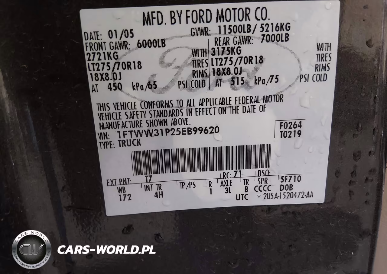 2005 Ford F-350 Lariat-Xl-Xlt VIN:1FTWW31P25EB99620 - 8