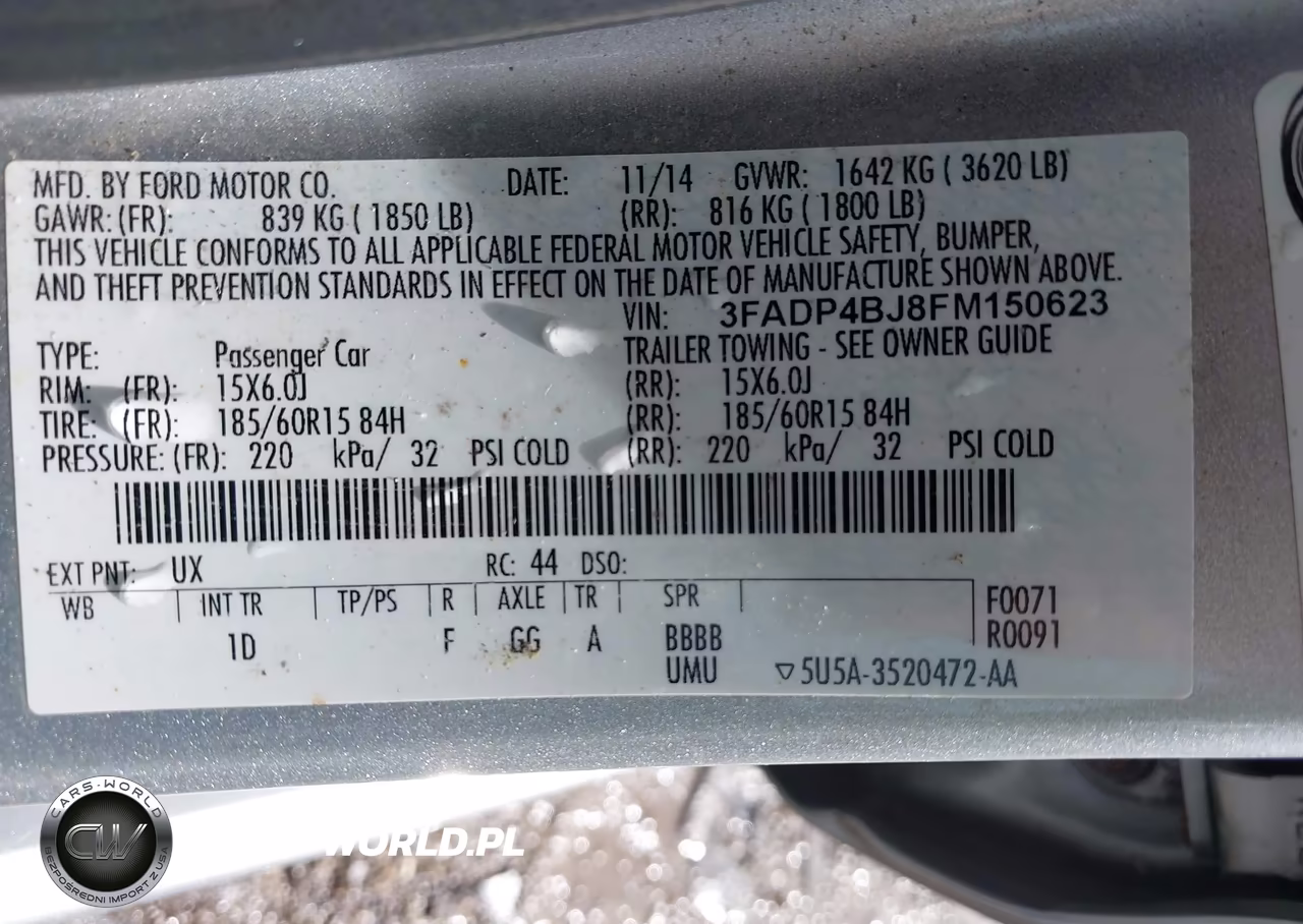 2015 Ford Fiesta Se VIN:3FADP4BJ8FM150623 - 9