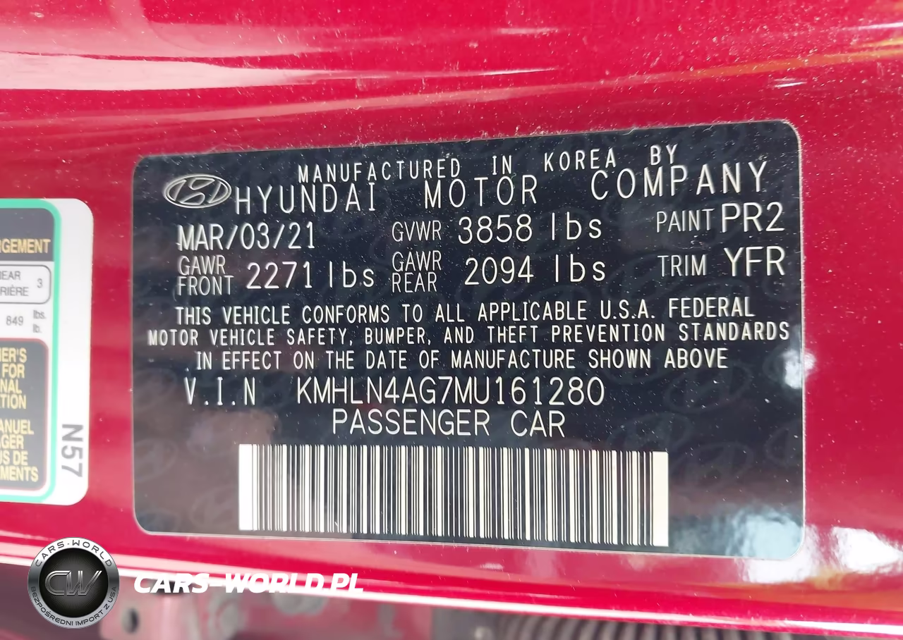 2021 Hyundai Elantra Sel VIN:KMHLN4AG7MU161280 - 9
