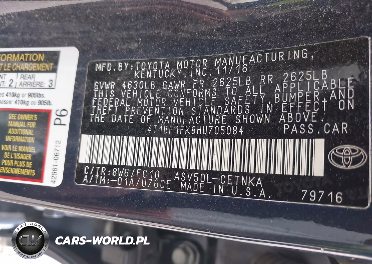 2017 Toyota Camry Le VIN:4T1BF1FK8HU705084 - 9