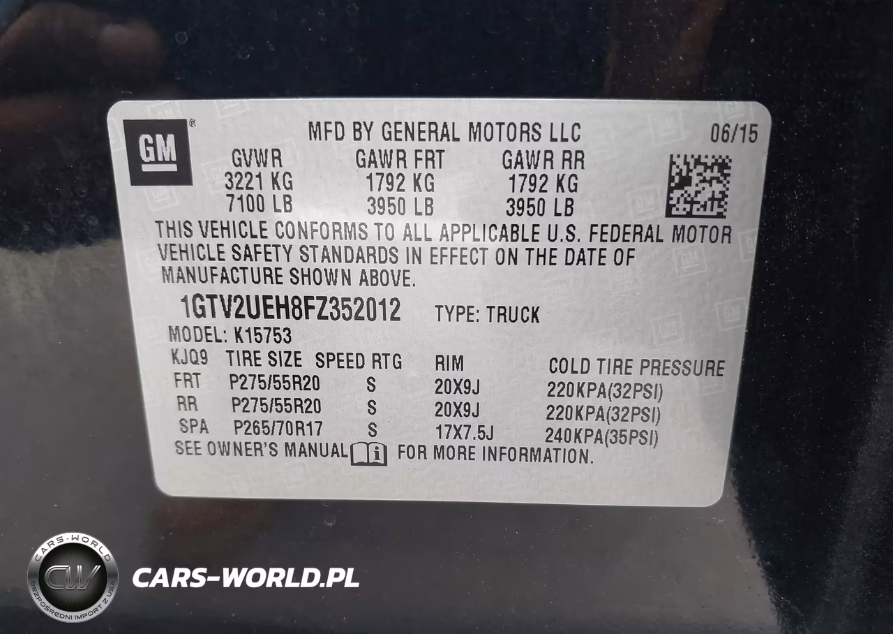 2015 GMC Sierra 1500 Sle VIN:1GTV2UEH8FZ352012 - 9