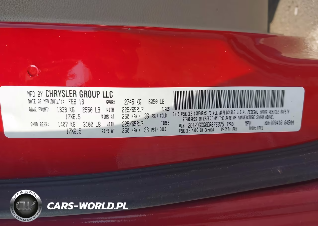 2013 Dodge Grand Caravan Sxt VIN:2C4RDGCG0DR676375 - 9