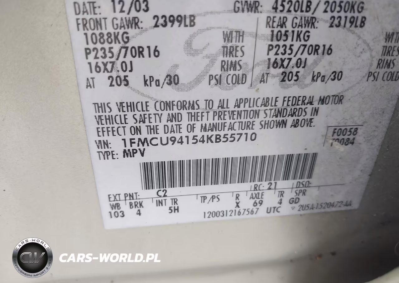 2004 Ford Escape Limited VIN:1FMCU94154KB55710 - 9