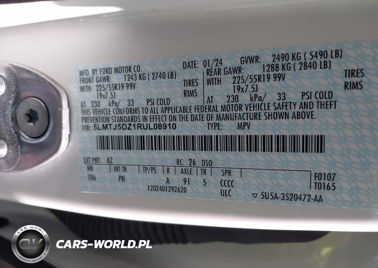 2024 Lincoln Corsair Grand Touring VIN:5LMTJ5DZ1RUL08910 - 9
