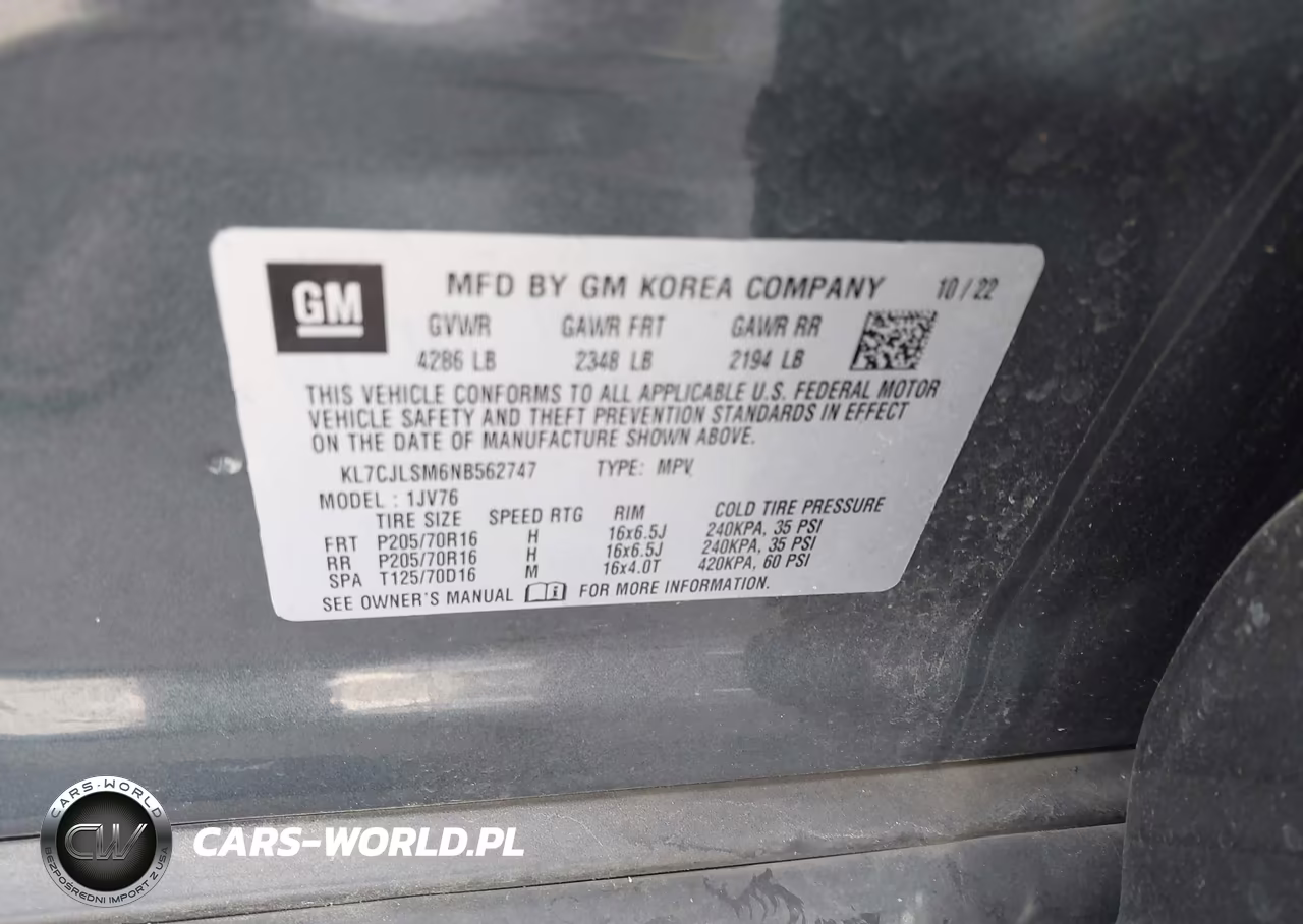 2022 Chevrolet Trax Fwd Lt VIN:KL7CJLSM6NB562747 - 9