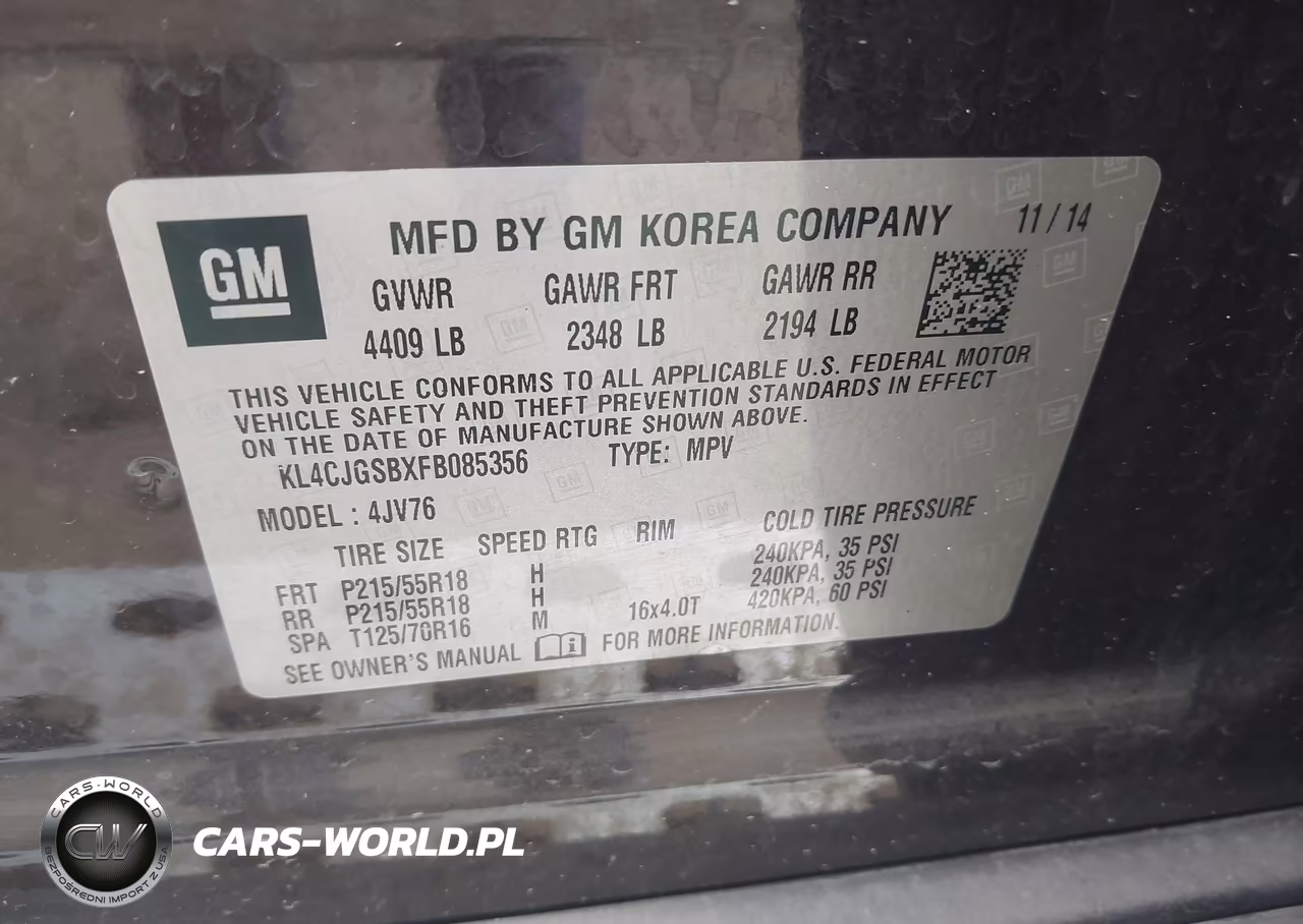 2015 Buick Encore Leather VIN:KL4CJGSBXFB085356 - 9