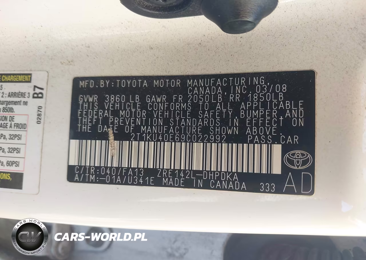 2009 Toyota Matrix VIN:2T1KU40E69C022992 - 9